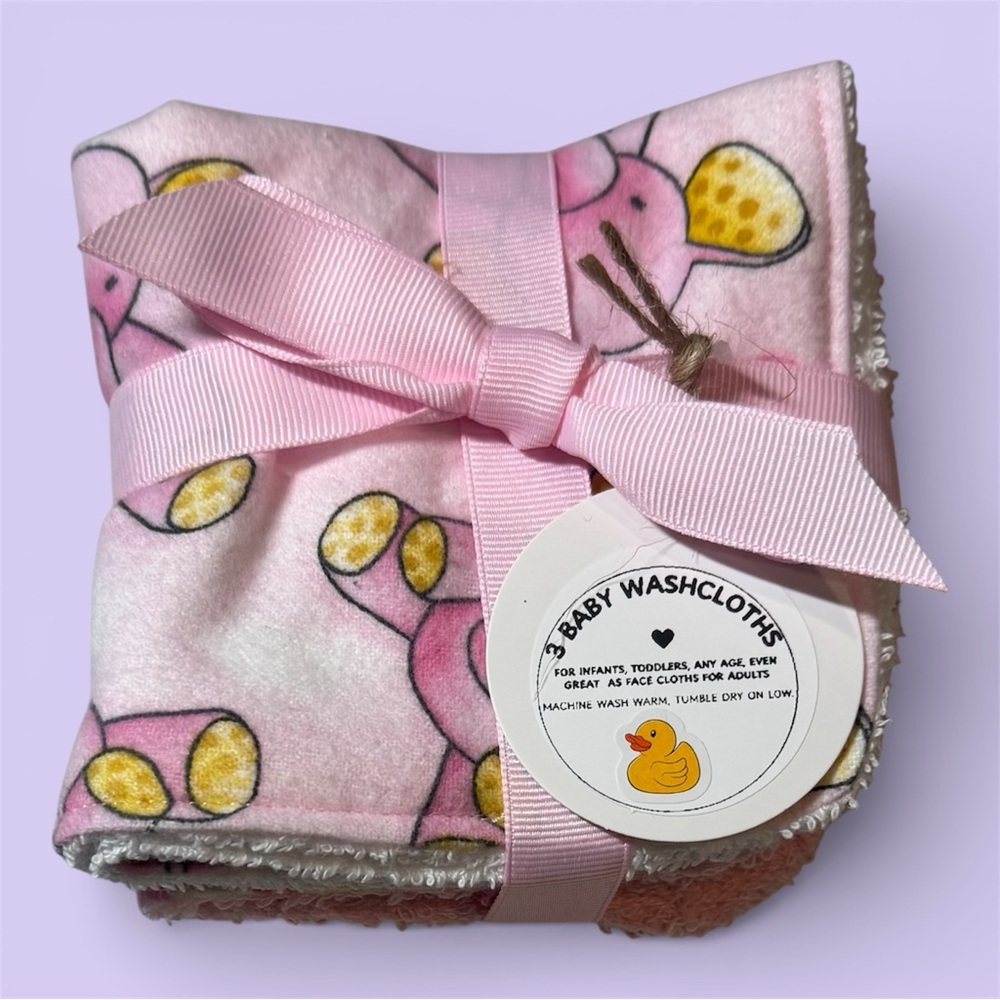 NWT 🫧Eco-Friendly Handmade reusable baby/toddler washcloths.